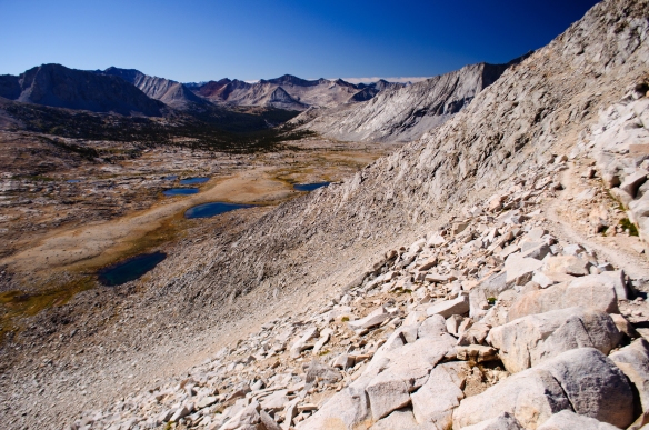 Top of Mather Pass looking out over the Upper Basin